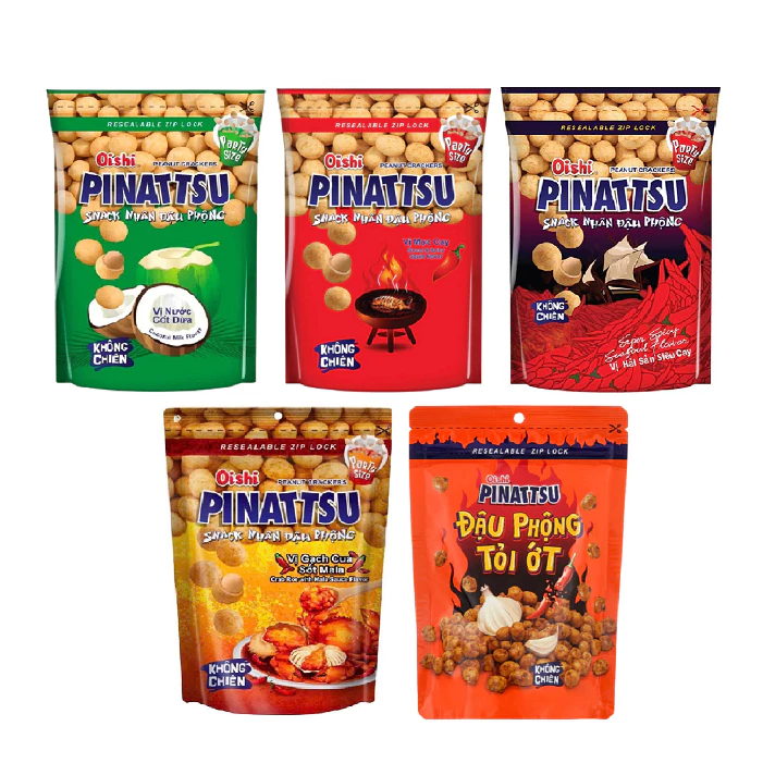 Pinattsu Oishi Peanut Snack in Zip Bag